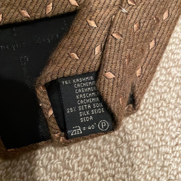 Zegna Mens Cashmere Tie - Picture 3 of 3